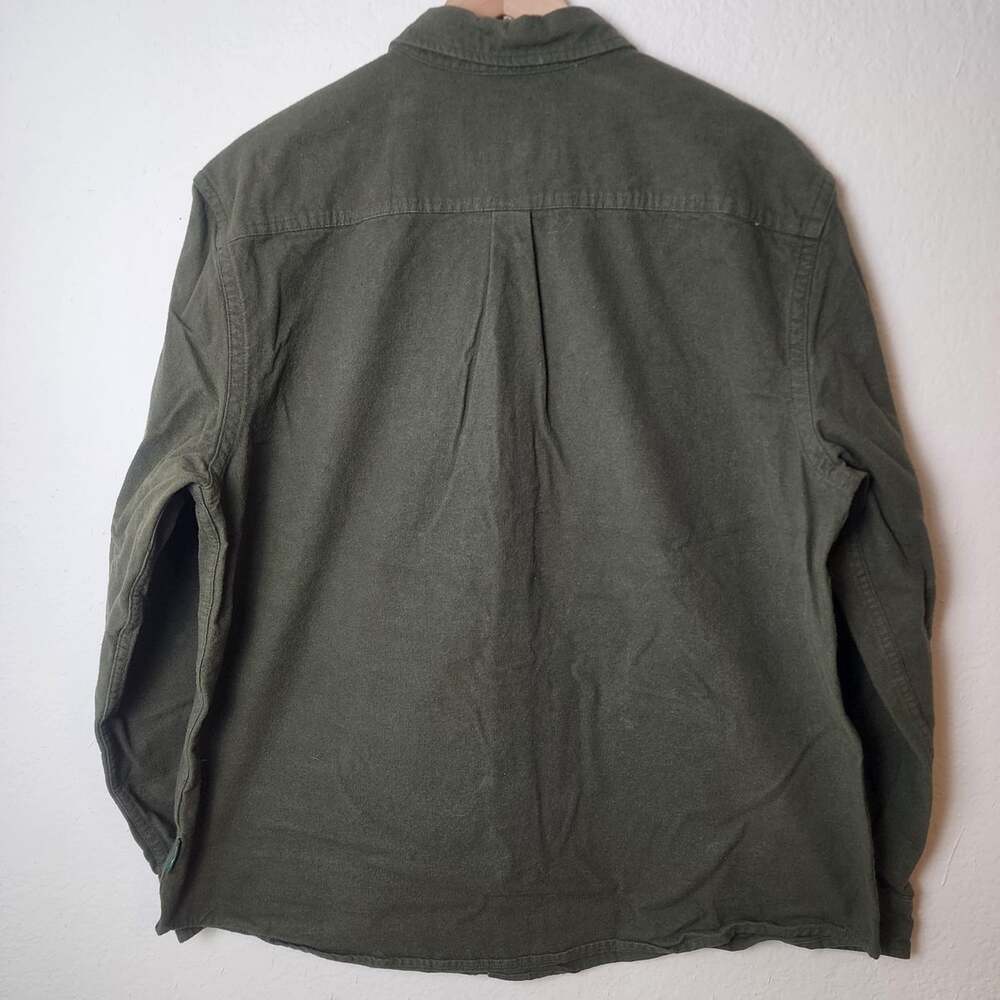 Woolrich Shirt Mens XL Green Cotton Flannel Long Sleeve Button Up Casual - Picture 8 of 10